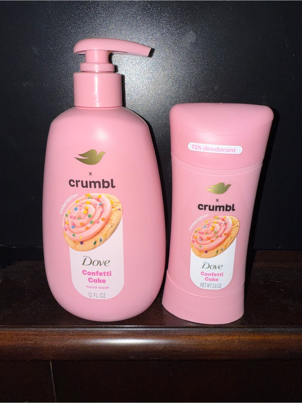 Dove x Crumbl Confetti Cake Hand Wash & Deodorant Duo - Pink